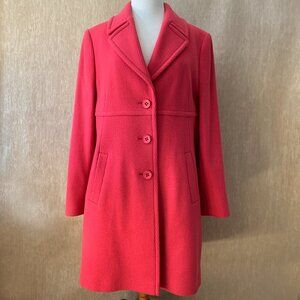 Betty Barclay Collection Pink Single Breasted Wool Blend Coat US14